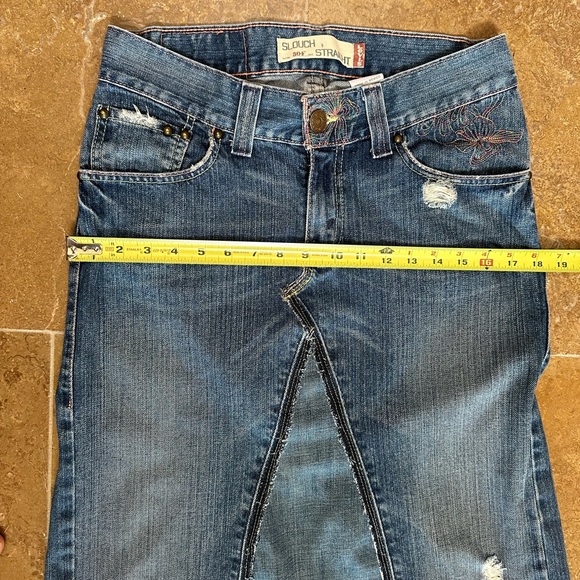 Levi’s slouch straight leg sz 7 jean deconstructed custom made maxi skirt denim - Picture 13 of 15